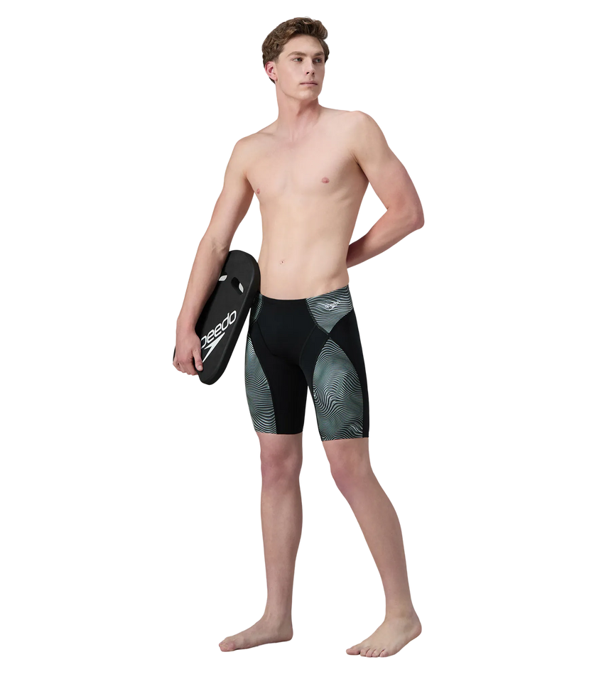 Men's Endurance+  Hydrosense Print V-Cut Compression Jammer - Black & White