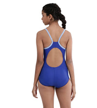 Girl's Plastisol Placement Thinstrap Muscleback Swimwear - True Cobalt & Curious Blue_4