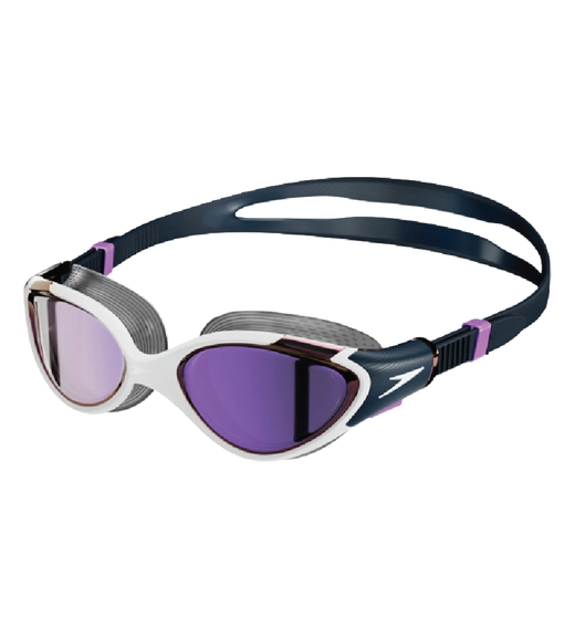 Women's Biofuse 2.0 Anti Fog Mirror Lens Swim Goggles - White, True Navy & Sweet Purple