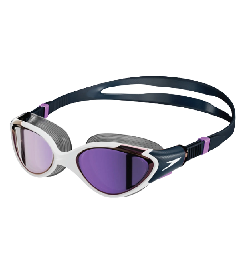 Women's Biofuse 2.0 Anti Fog Mirror Lens Swim Goggles - White, True Navy & Sweet Purple