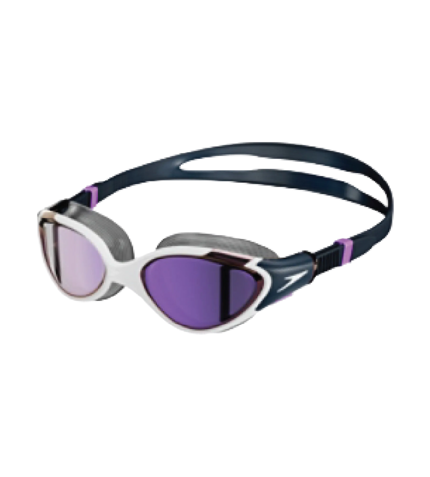 Women's Biofuse 2.0 Anti Fog Mirror Lens Swim Goggles - White, True Navy & Sweet Purple