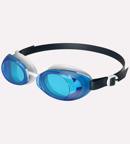Unisex Adult Jet 2.0 Blue Tint Anti Fog Lens Swim Goggles - Blue & White