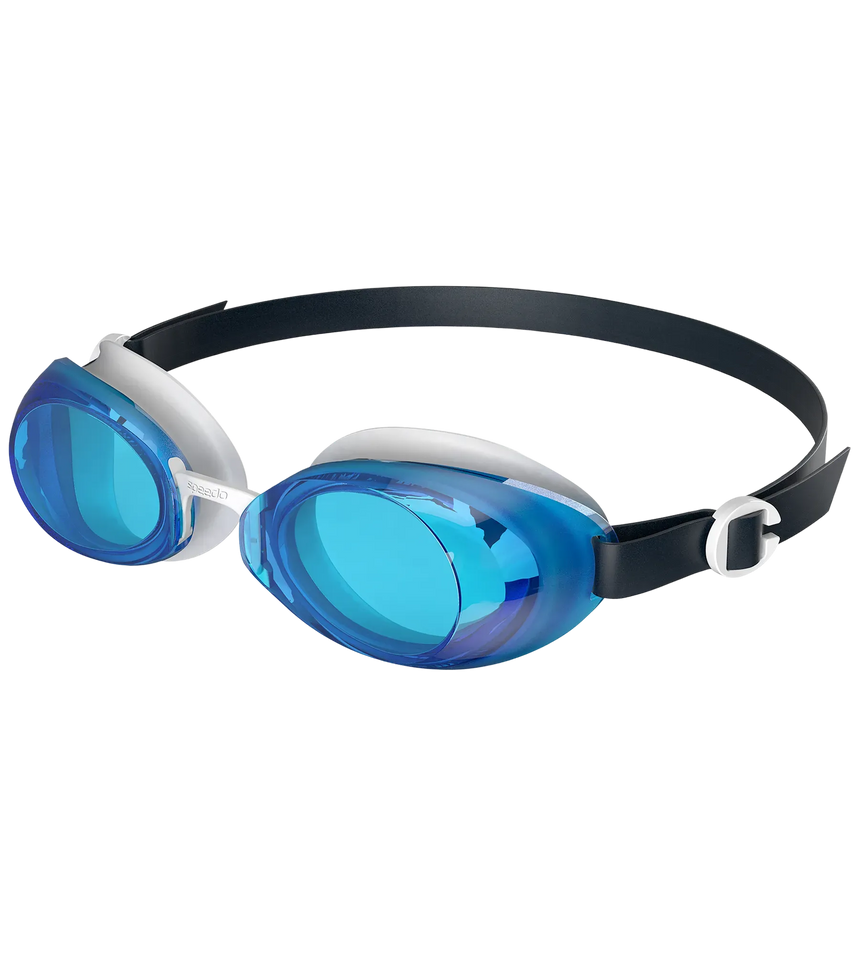 Unisex Adult Jet 2.0 Blue Tint Anti Fog Lens Swim Goggles - Blue & White