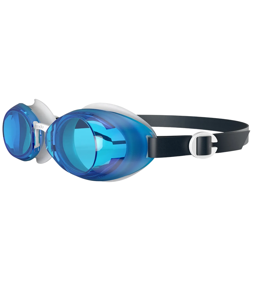 Unisex Adult Jet 2.0 Blue Tint Anti Fog Lens Swim Goggles - Blue & White