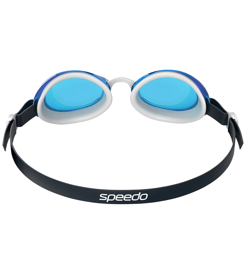 Unisex Adult Jet 2.0 Blue Tint Anti Fog Lens Swim Goggles - Blue & White