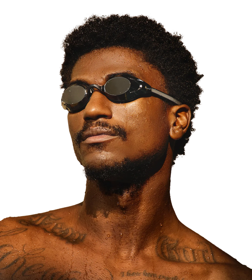 Unisex Adult Vanquisher 3.0 Mirror Smoke Lens Swim Goggles - Black