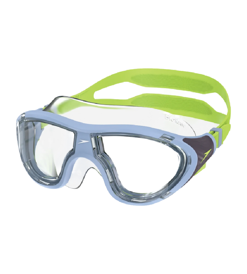 Unisex Kids Biofuse 2.0 Mask Anti Fog Coated Lens Swim Goggles For Boys and Girls - Lagoon Blue & Celeste