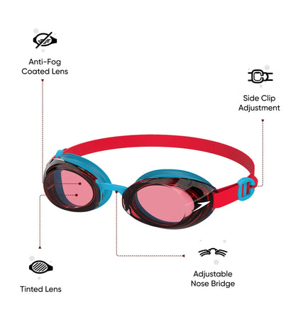 Unisex Junior Jet 2.0 Anti-Fog UV Protection Swim Goggles - Red & Blue
