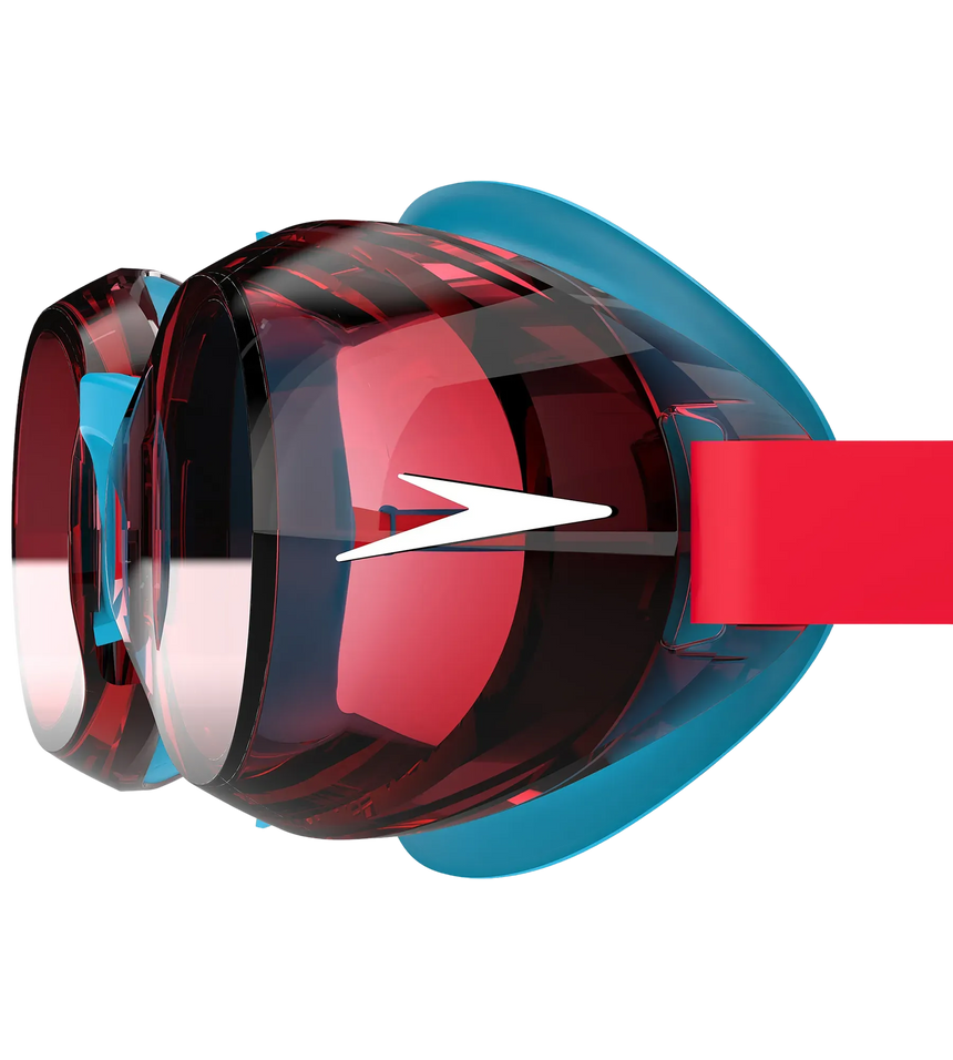 Unisex Kids Jet 2.0 Anti-Fog UV Protection Swim Goggles (Age Range -  6-14 Years) - Red & Blue