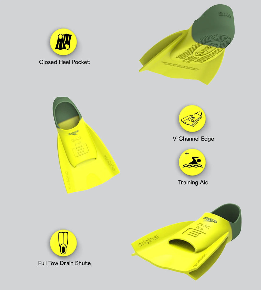Unisex Adult DMC Original Training Fin - Yellow
