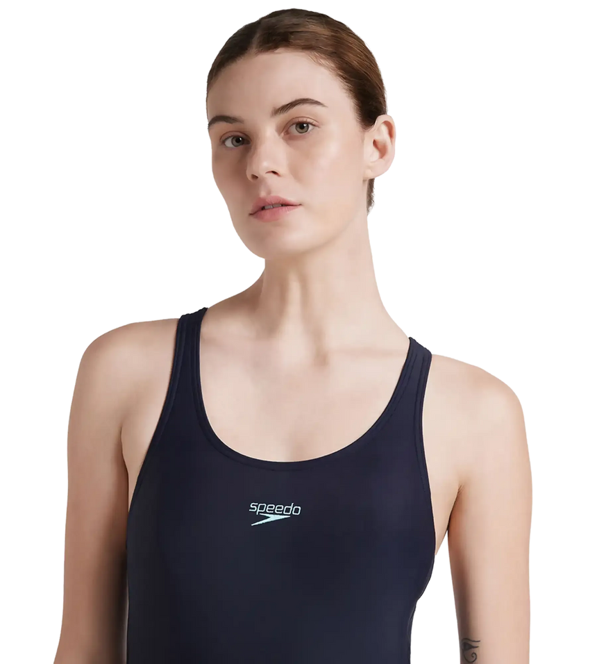 Women's Endurance 10 Lycra Racerback One Piece Swimwear - True Navy & Marine Blue