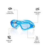 Unisex Kids Rift Tint-Lens Goggles (Age Range -  6-14 Years) - Blue & Orange