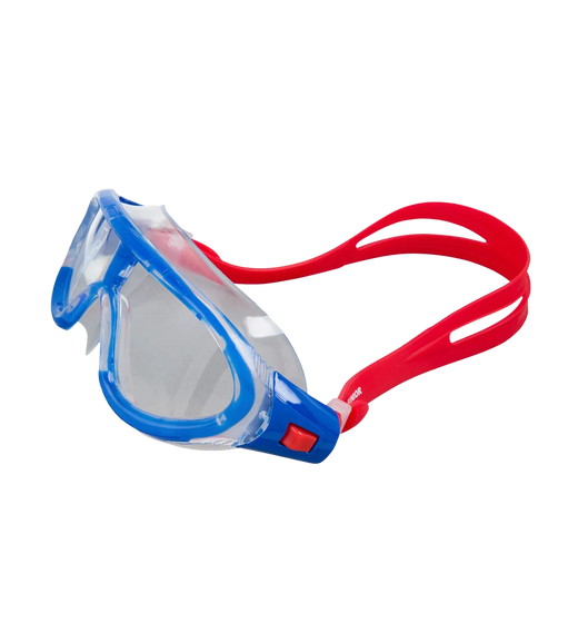 Unisex Kids Rift Clear-Lens Swim Goggles - Lava Red & Beautiful Blue