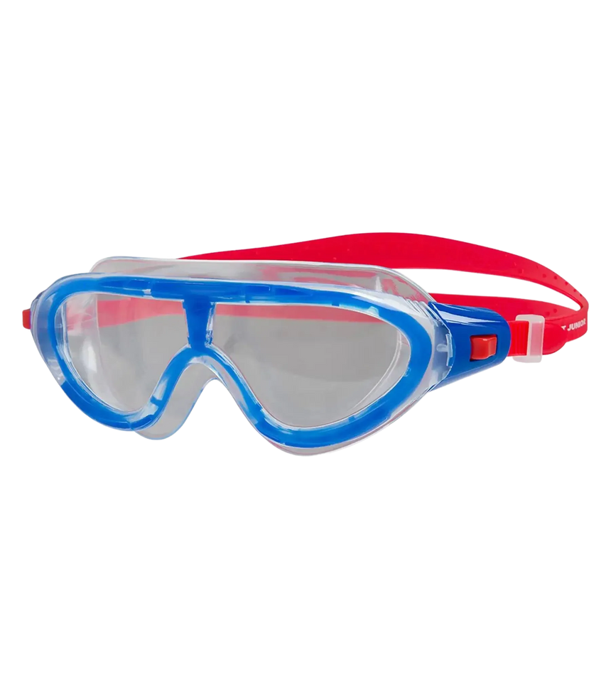 Unisex Kids Rift Clear-Lens Swim Goggles - Lava Red & Beautiful Blue