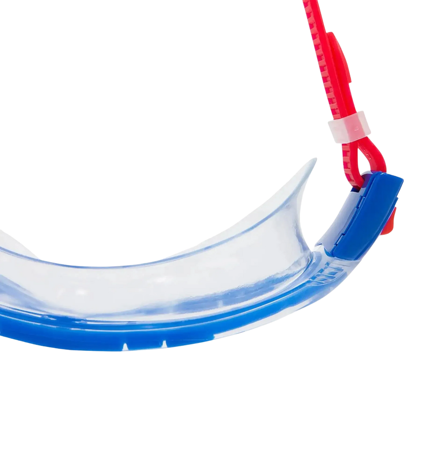 Unisex Kids Rift Clear-Lens Swim Goggles - Lava Red & Beautiful Blue