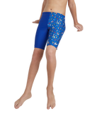 Boy's Endura Brite Digital Print Jammer - True Cobalt & White