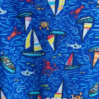 Boy's Endura Brite Digital Print Jammer - True Cobalt & White