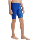 Boy's Endura Brite Digital Print Jammer - True Cobalt & White