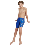 Boy's Endura Brite Digital Print Jammer - True Cobalt & White