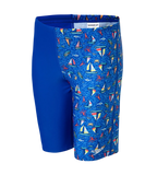 Boy's Endura Brite Digital Print Jammer - True Cobalt & White