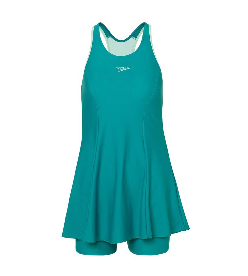 Women's Endurance10 Racerback Swimdress With Boyleg - Kai Green & Pale Adventure