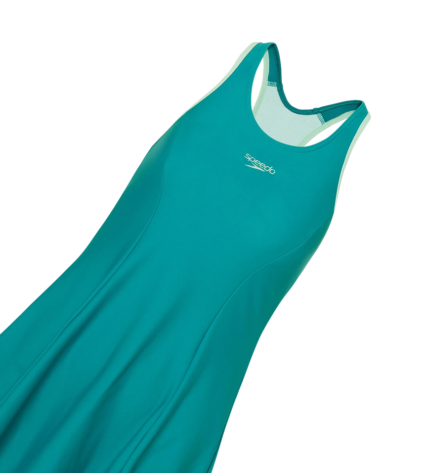 Women's Endurance10 Racerback Swimdress With Boyleg - Kai Green & Pale Adventure