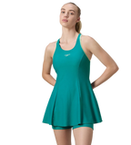 Women's Endurance10 Racerback Swimdress With Boyleg - Kai Green & Pale Adventure