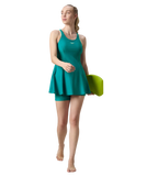 Women's Endurance10 Racerback Swimdress With Boyleg - Kai Green & Pale Adventure