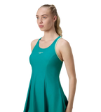 Women's Endurance10 Racerback Swimdress With Boyleg - Kai Green & Pale Adventure
