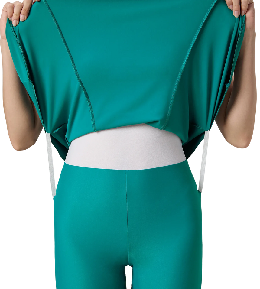Women's Endurance10 Racerback Swimdress With Boyleg - Kai Green & Pale Adventure