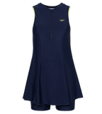 Women's Endurance10 Racerback Swimdress With Boyleg - True Navy & Electric Lime