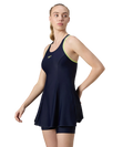 Women's Endurance10 Racerback Swimdress With Boyleg - True Navy & Electric Lime