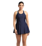 Women's Endurance 10 Racerback Swimdress With Boyleg - True Navy & Marine Blue
