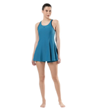 Women's Endurance 10 Racerback Swimdress With Boyleg - Nordic Teal & True Navy
