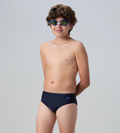 Boy's Endurance10 Lycra Brief - True Navy & Deep Saffire