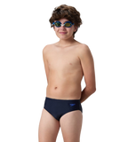 Boy's Endurance10 Lycra Brief - True Navy & Deep Saffire