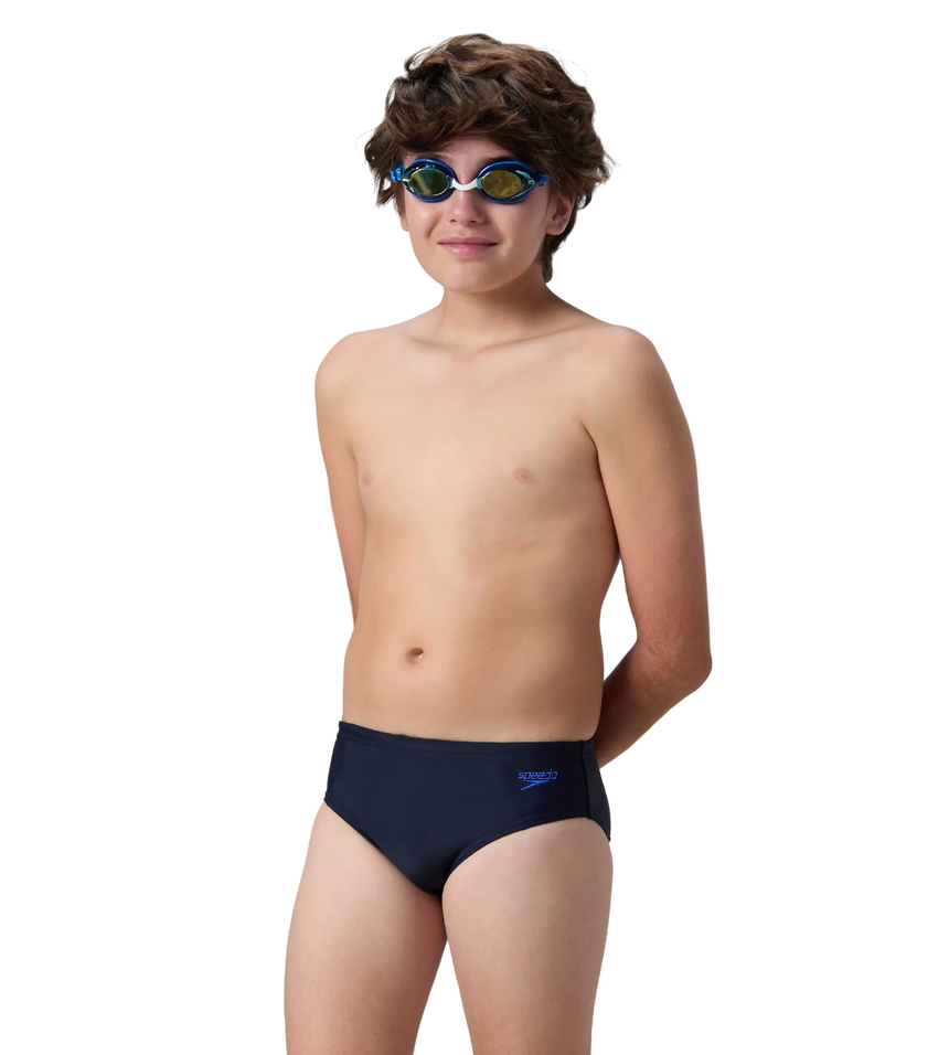 Boy's Endurance10 Lycra Brief - True Navy & Deep Saffire