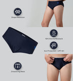 Boy's Endurance10 Lycra Brief - True Navy & Deep Saffire