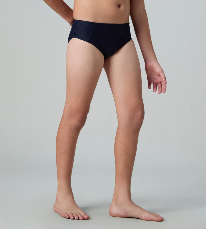 Boy's Endurance10 Lycra Brief - True Navy & Deep Saffire