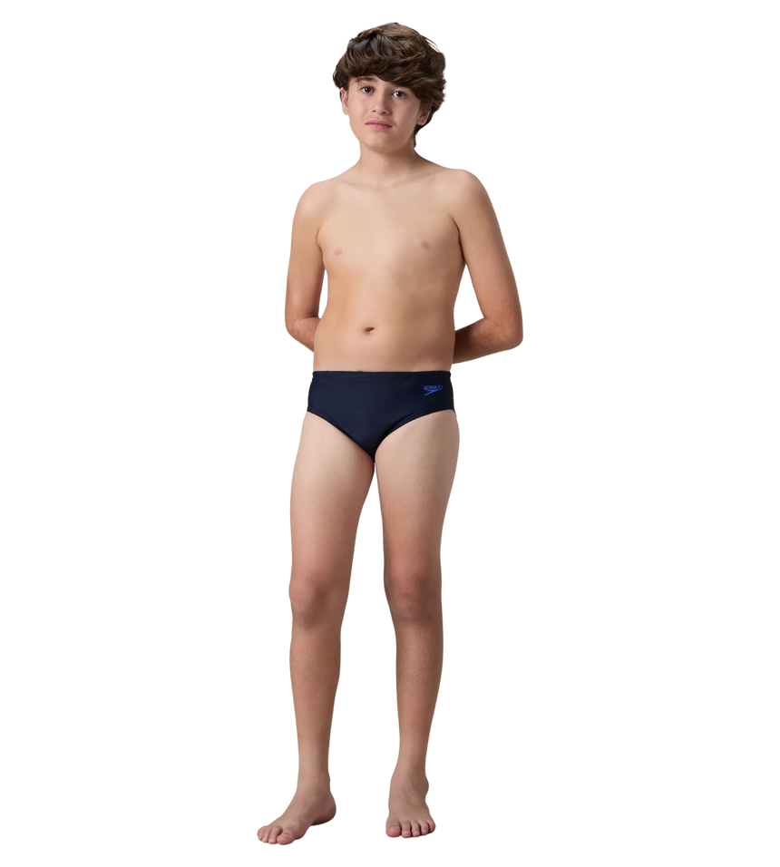 Boy's Endurance10 Lycra Brief - True Navy & Deep Saffire
