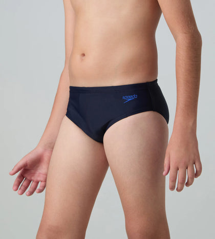 Boy's Endurance10 Lycra Brief - True Navy & Deep Saffire