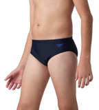 Boy's Endurance10 Lycra Brief - True Navy & Deep Saffire