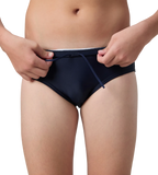 Boy's Endurance10 Lycra Brief - True Navy & Deep Saffire