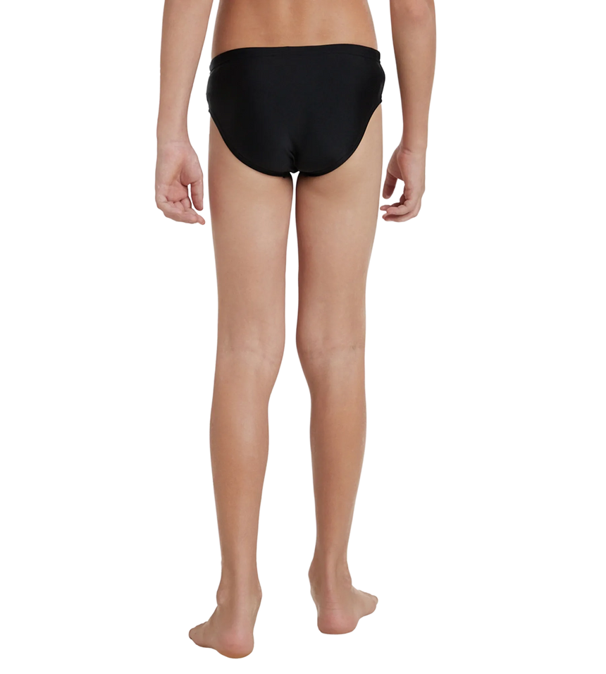 Boy's Endurance10 Lycra Brief - Black & Hyper Yellow
