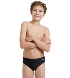 Boy's Endurance10 Lycra Brief - Black & Hyper Yellow