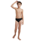 Boy's Endurance10 Lycra Brief - Black & Hyper Yellow
