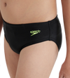 Boy's Endurance10 Lycra Brief - Black & Hyper Yellow