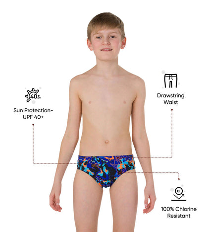 Boy's Endurance 10 Essential Brief - Black & Blue