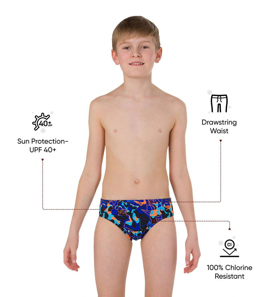 Boy's Endurance 10 Essential Brief - Black & Blue