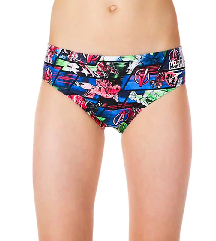 Boy's Marvel Avengers Allover Brief - Black  &  Neon Blue_1